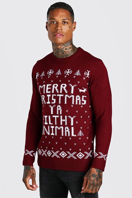 christmas roll neck jumper mens