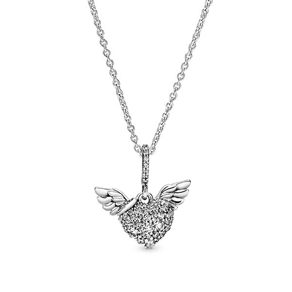 pandora heart wing necklace