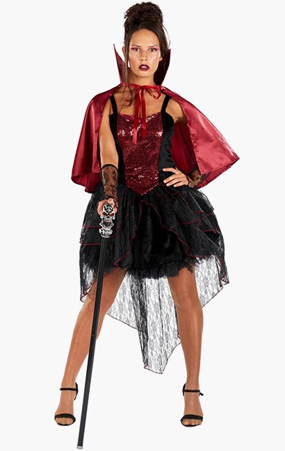 Smiffys Vampire Set Halloween Fancy Dress New Fangs & Fake Blood Cape 