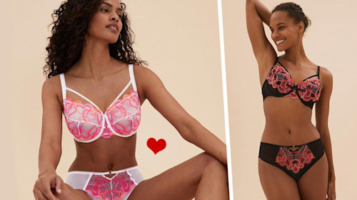 Marks & Spencer has unveiled sexy heart-covered lingerie ahead of Valentine’s Day and we’re swooning