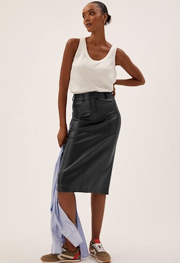 Marks-and-spencer-faux-leather-skirt
