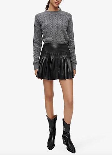 Maje-leather-pleated-skirt
