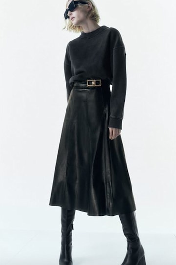 Zara faux leather skirt