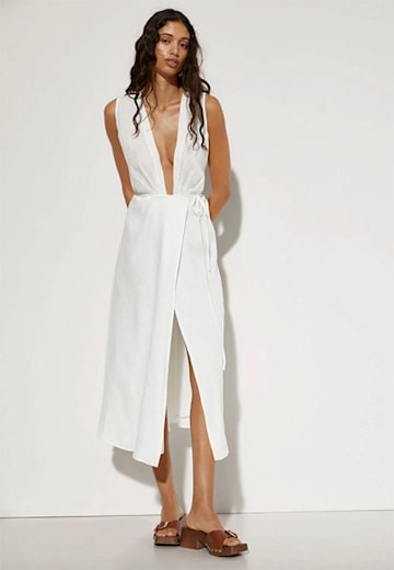 Mango-linen-midi-dress