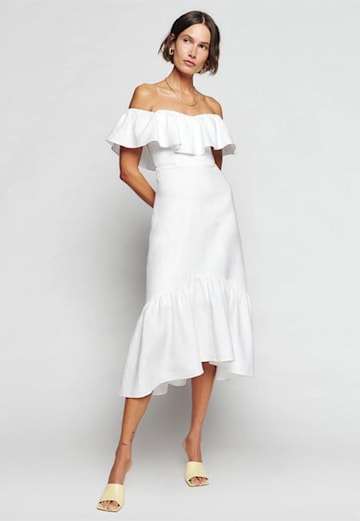 Reformation white linen dress