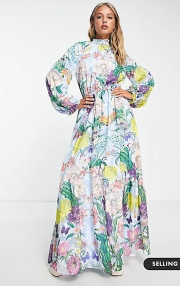 asos design floral dress