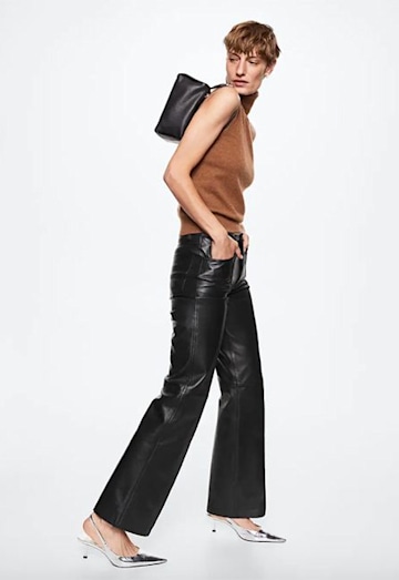 Mango-real-leather-trousers