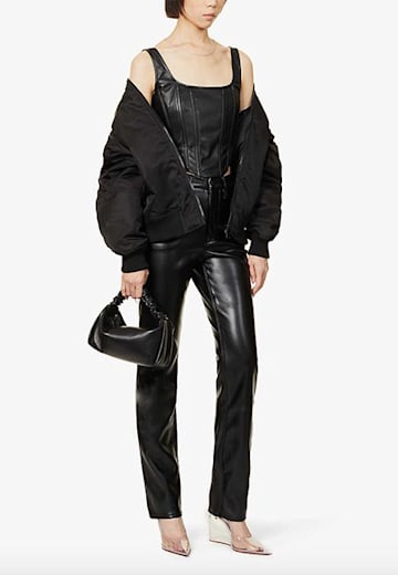 Good-American-faux-leather-trousers