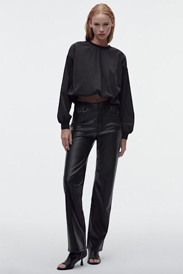 Zara leather-look trousers