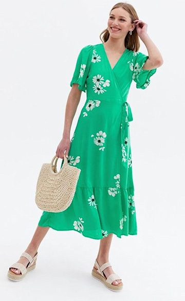 green-floral-dress