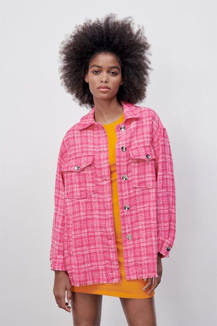 checked shacket womens zara