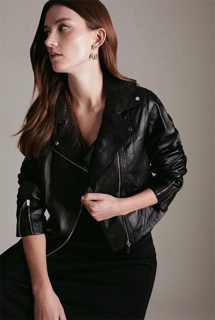 アウトレット送料無料】 Ameri ROUND SHORT FAKE LEATHER JACKET