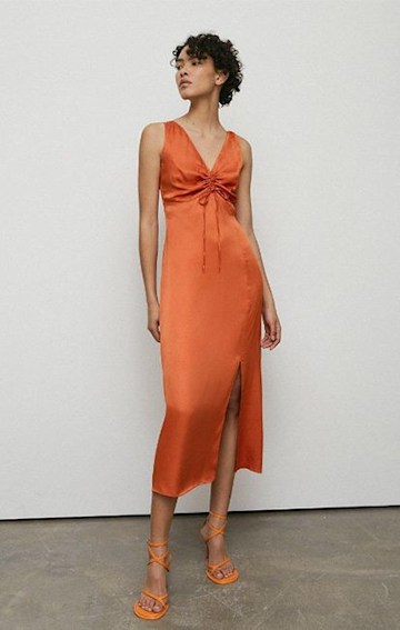 warehouse-orange-dress