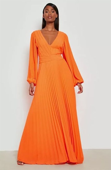 dress-boohoo-orange