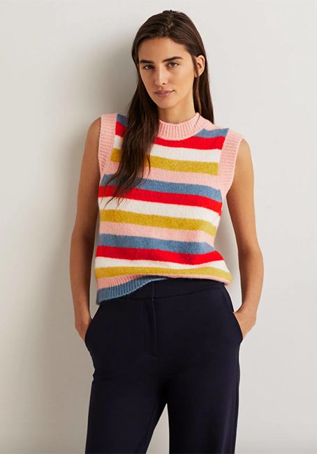 Womens Clothing Jumpers and knitwear Sleeveless jumpers Monki Cotton Fine Knit Vest in Pink 