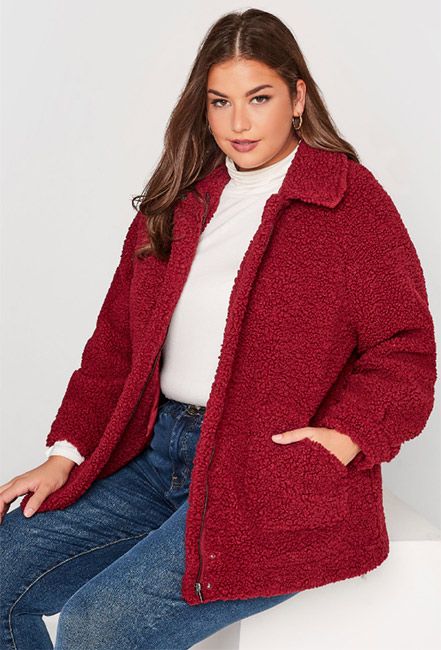 curve teddy bear coat