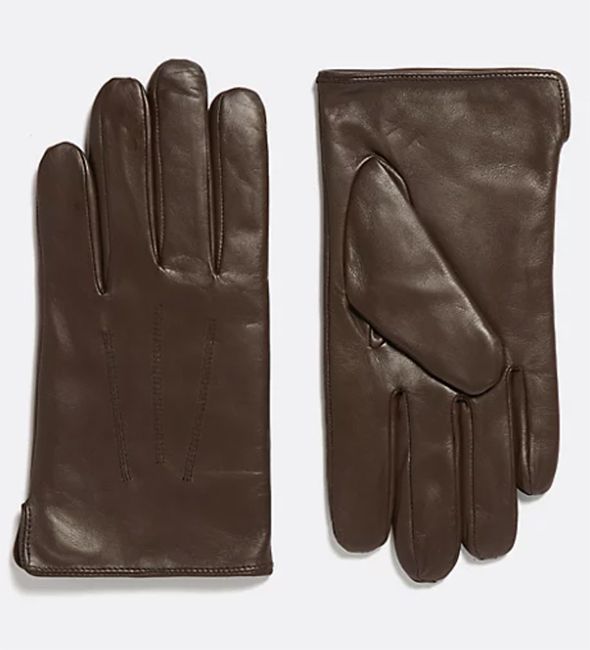 john lewis ladies brown leather gloves