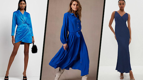 Blue dresses are trending - 16 of our favourites for winter and all year round