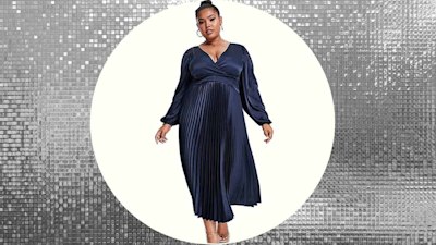 This plus-size satin dress from ASOS is trending right now - and it's a must-have for party season