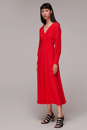 Whistles-red-midi-dress