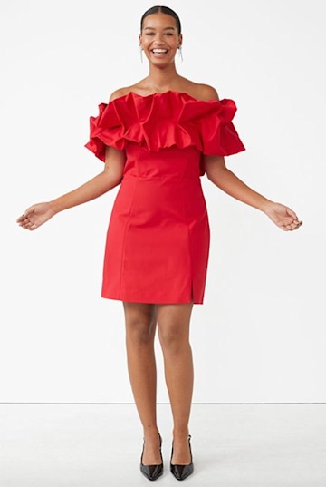 & Other Stories red ruffle dress