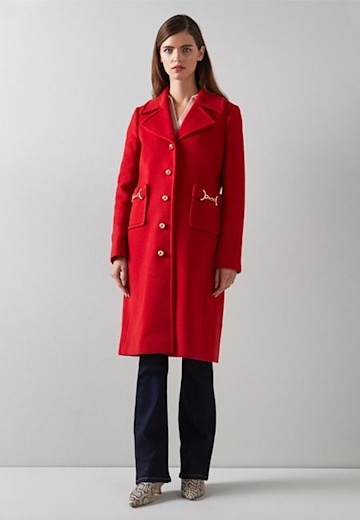 LK Bennett red coat