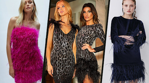 Feather dresses are trending right now! Get ready to look fab in feathers