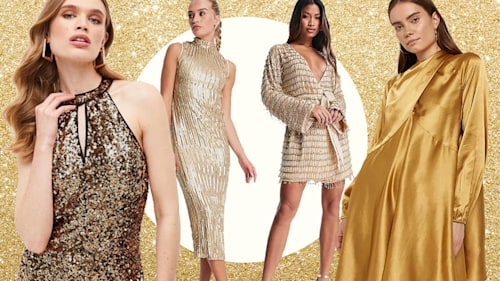 13 best gold dresses for a dazzling New Year's Eve look