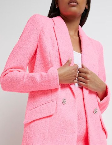 river island pink blazer