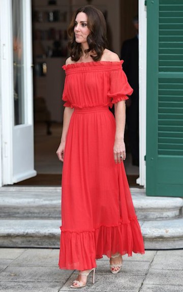 Kate Middleton stuns in red gown as she attends mum Carole's birthday ...