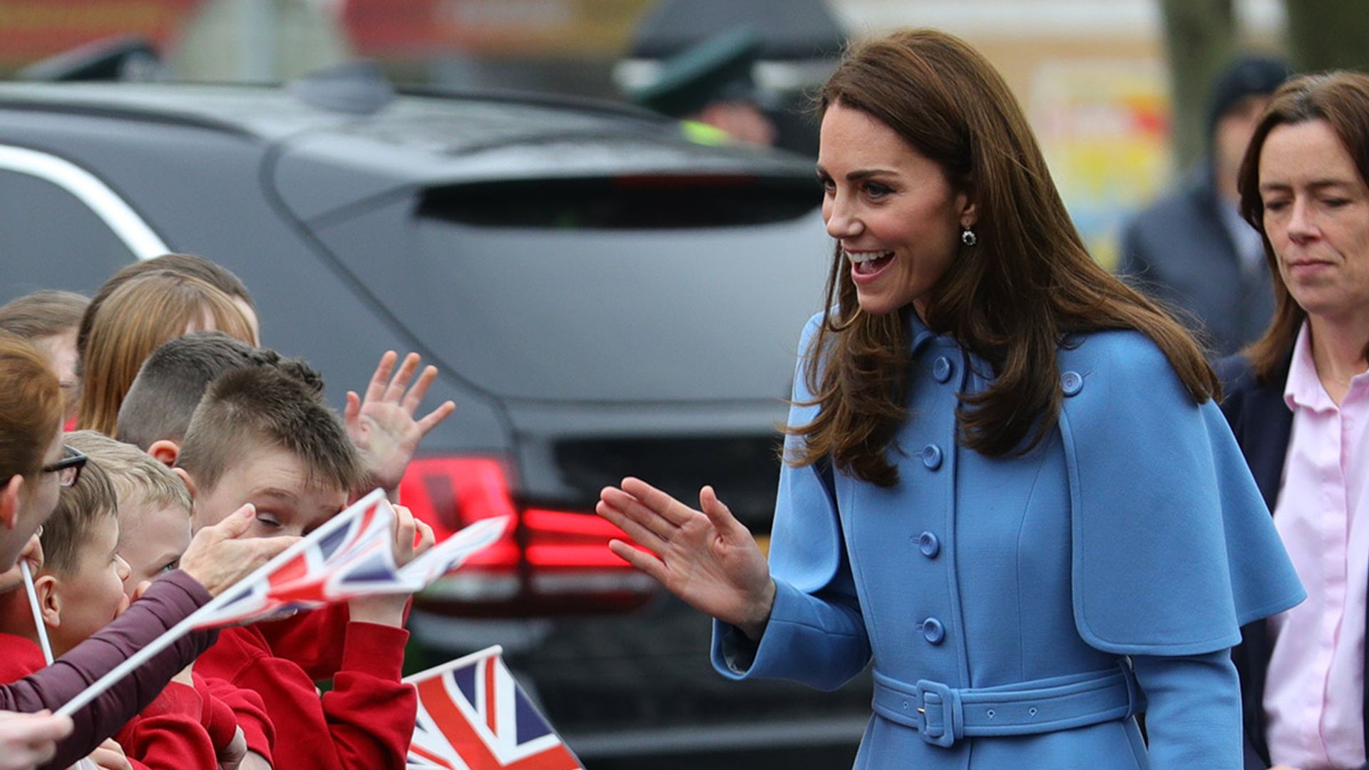 Kate Middleton's blue cape coat is amazingly chic and we are obsessed ...