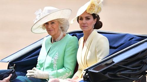 The Duchess of Cornwall looks SO chic in mint Bruce Oldfield coat dress at Trooping the Colour