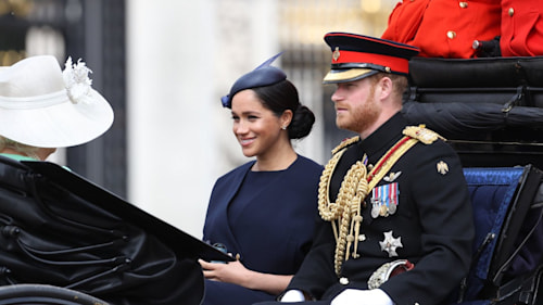Duchess Meghan stuns in navy as she surprises at Trooping the Colour
