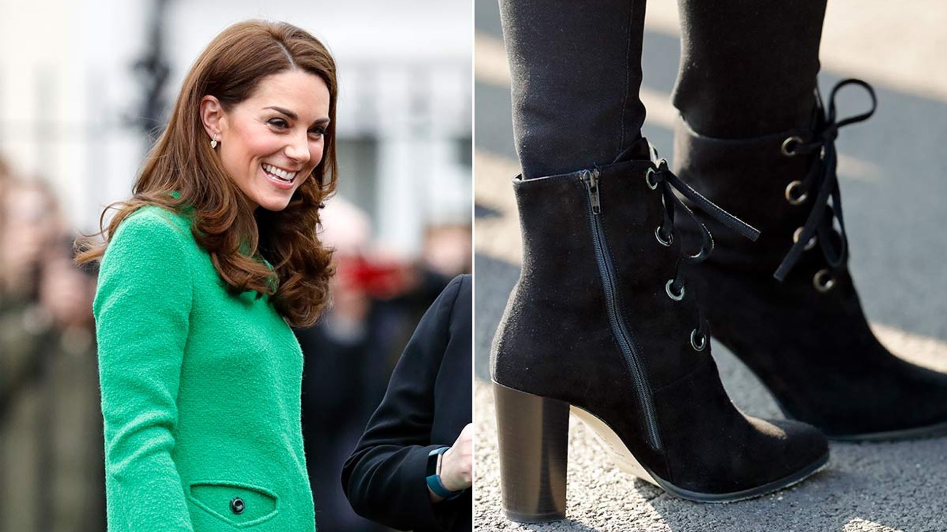 prison Profession whistle Love Kate Middleton's lace-up suede boots? Marks & Spencer is selling a  similar pair | HELLO!