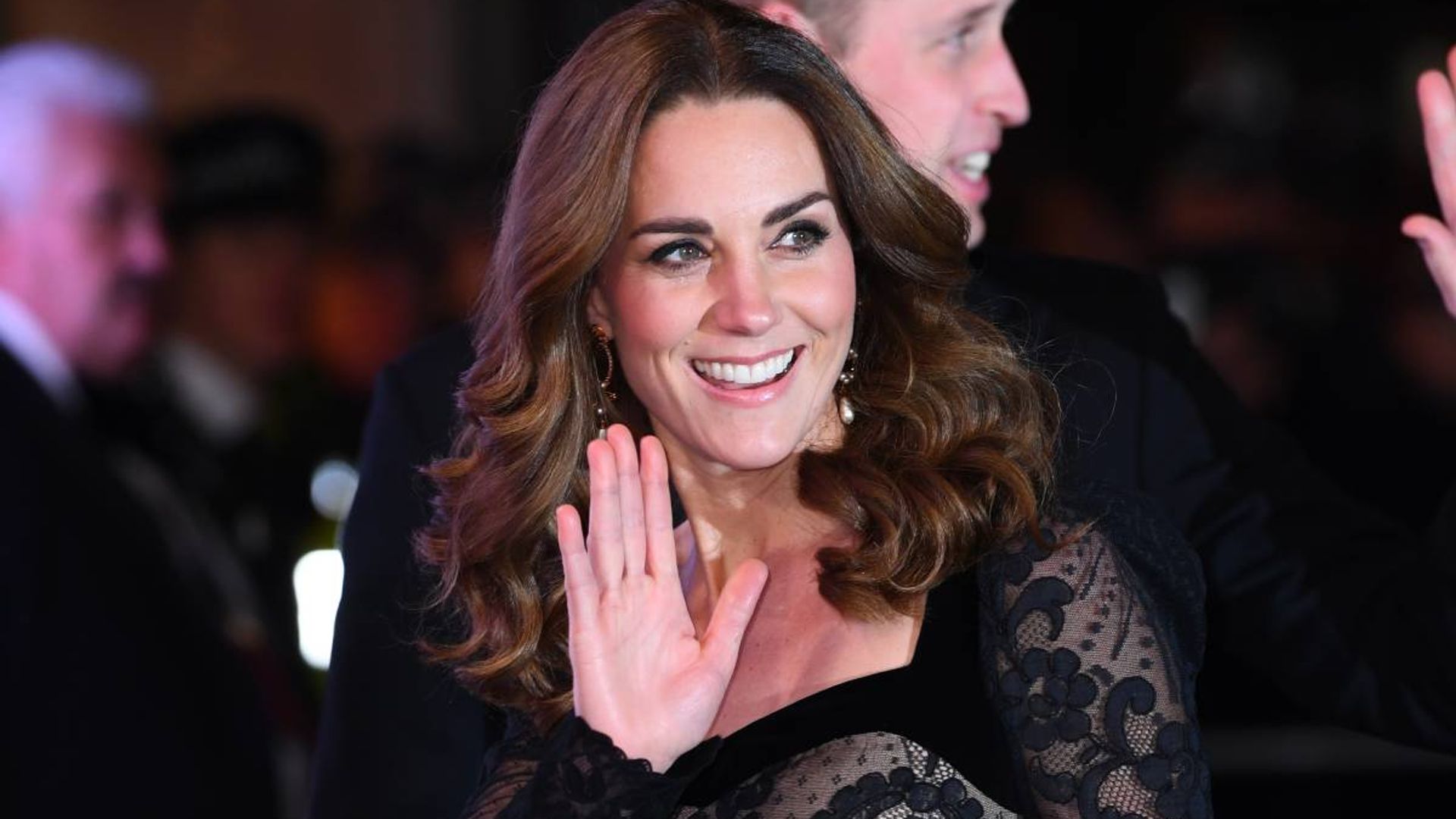 Kate Middleton dazzles in sheer black lace Alexander McQueen dress for
