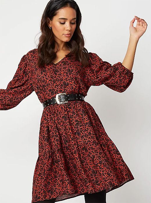 red leopard dress zara