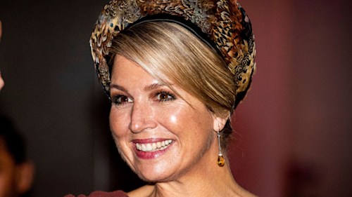 Queen Maxima's statement feathered headband would be perfect for a wedding