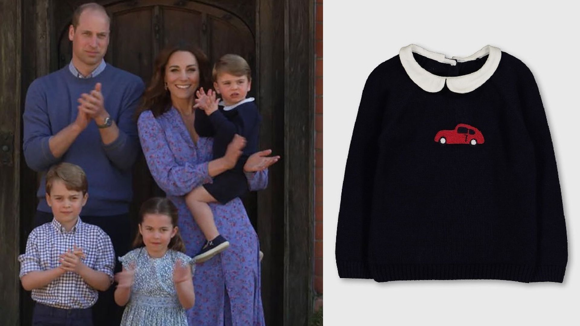 Kate Middleton dresses Prince Louis in adorable car jumper and it's £