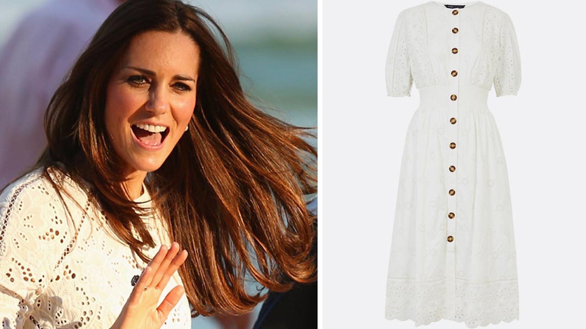 Kate Middleton would love Marks & Spencer's new white summer dress | HELLO!