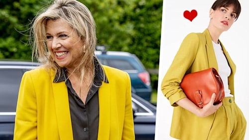 Marks & Spencer has a near-identical version of Queen Maxima's mustard suit