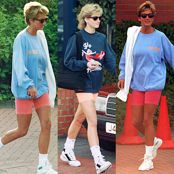 Princess Diana wearing trainers