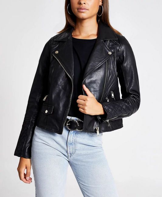 eileen fisher leather jacket