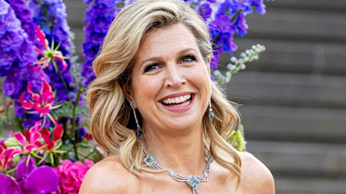 Thrifty Queen Maxima steals the red carpet in recycled dress she wore 10 years ago
