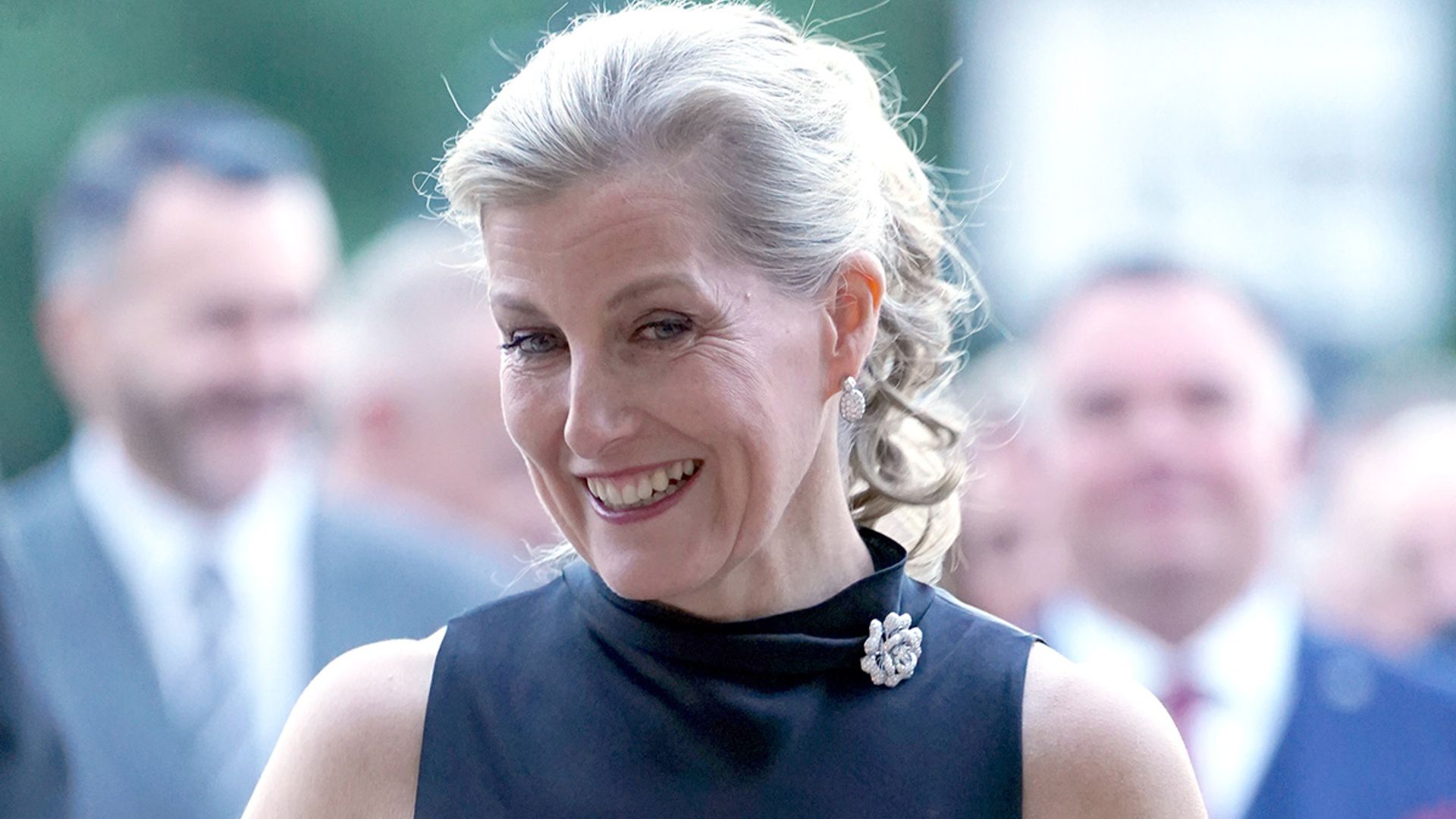 Sophie Wessex dazzles in sleeveless blouse and chic skirt on the red