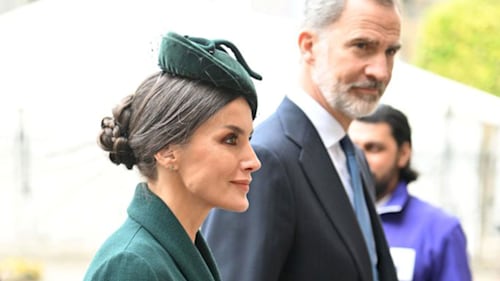 Queen Letizia looks elegant in green at Prince Philip's memorial service