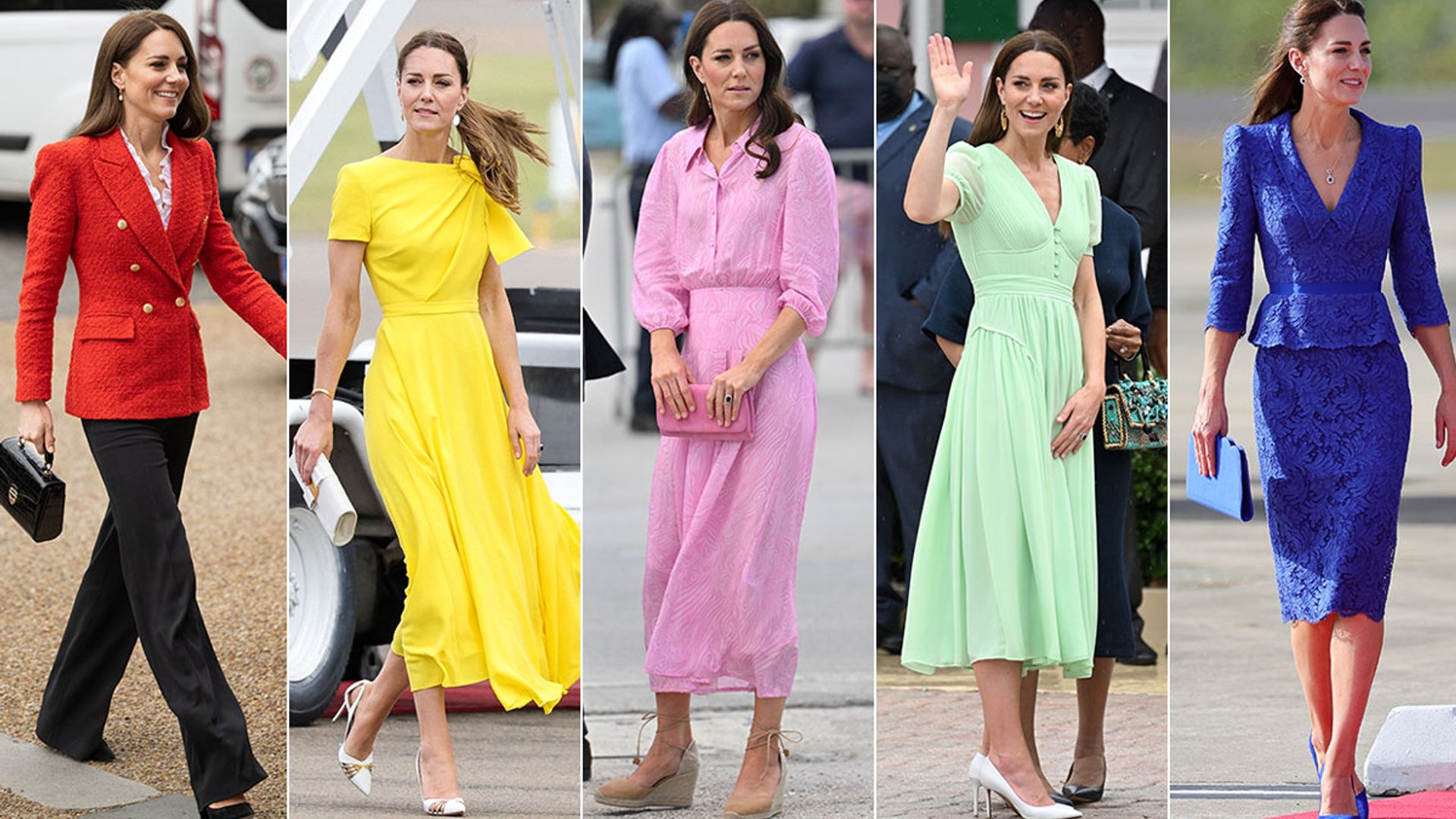 Kate Middleton's rainbow wardrobe – can you spot the colour she never ...