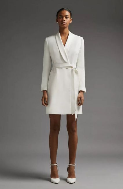 white coat with dress