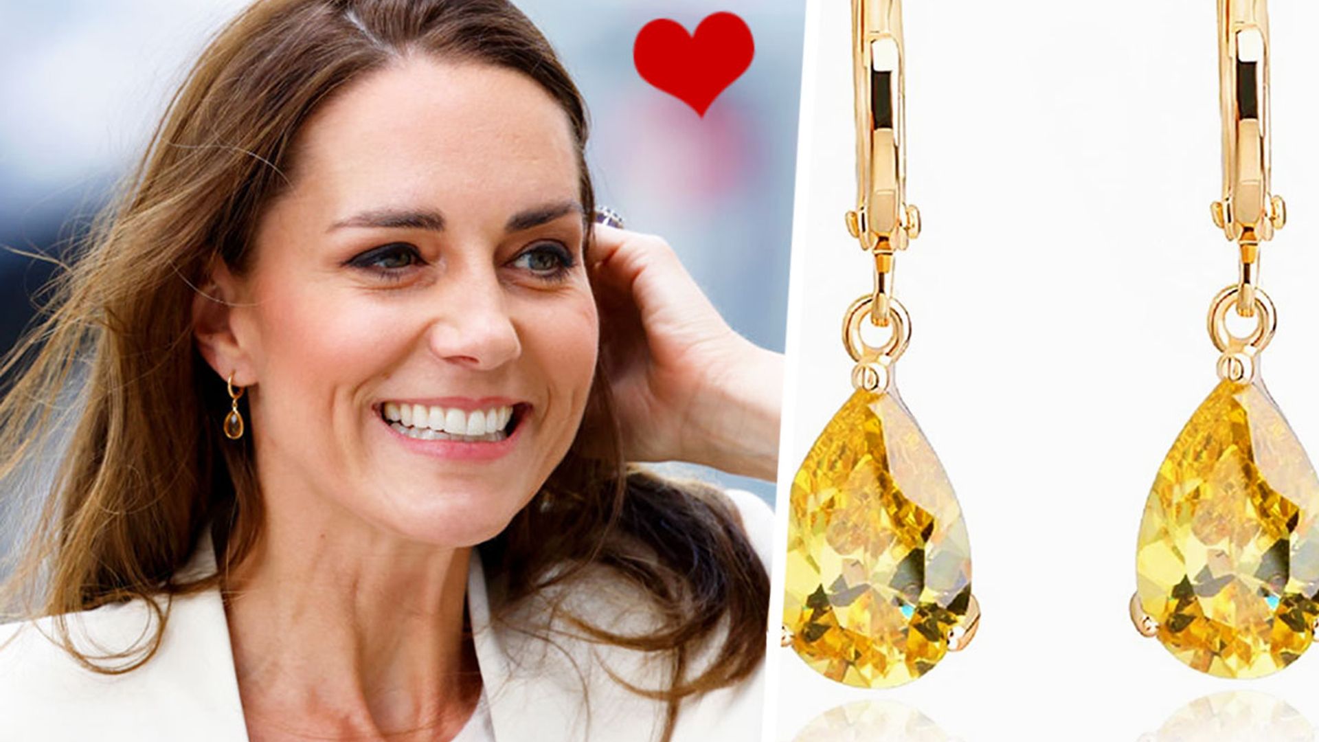 her Kiki McDonough droplet earrings – and Amazon has the best £20 lookalike | HELLO!