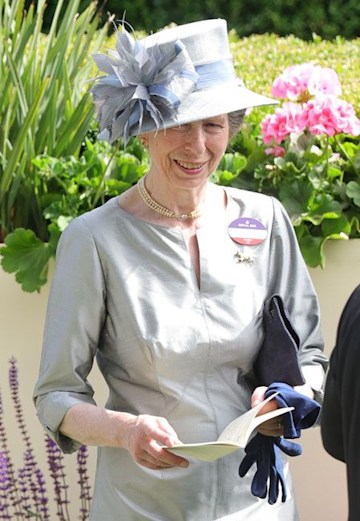 Princess Anne radiates cool in silver silk at Royal Ascot | HELLO!