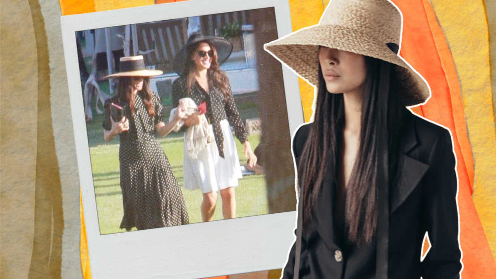 meghan markle straw hat